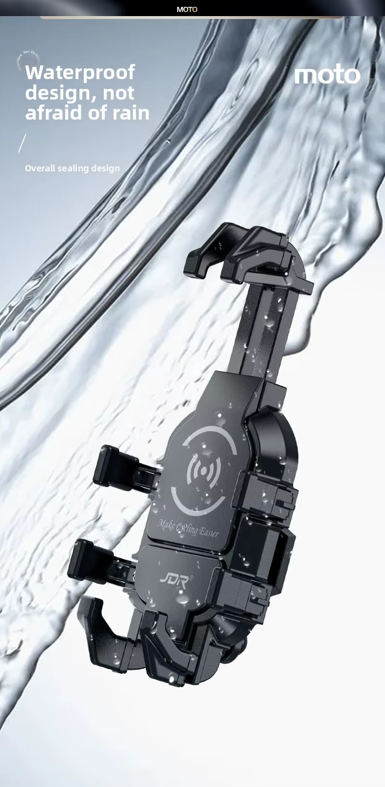 Motorcycle Wireless Charging Phone Holder 