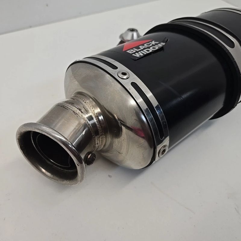 Black Widow Motorcycle Exhaust Silencer End Can 51mm Inlet