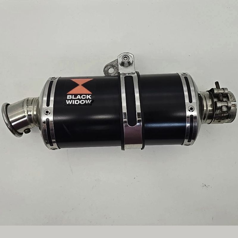 Black Widow Motorcycle Exhaust Silencer End Can 51mm Inlet